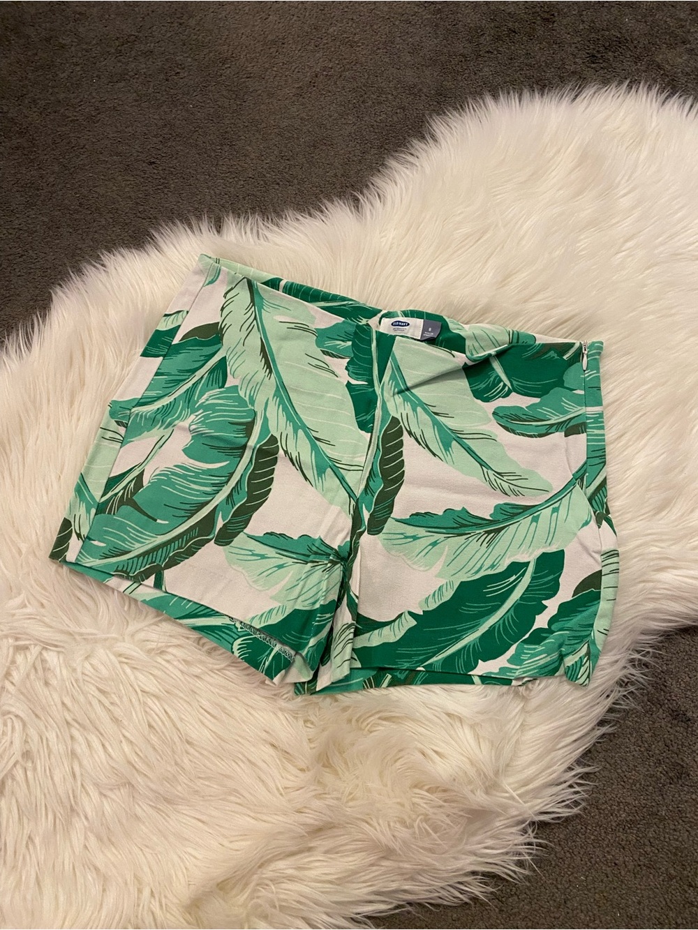 Old Navy Green Leaf Print Shorts
